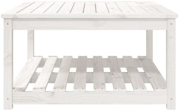 vidaXL Gartentisch Weiß 82,5x82,5x45 cm Massivholz Kiefer 824142 Bild 5