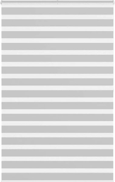 vidaXL Doppelrollo Hellgrau 140x200 cm Stoffbreite 135,9 cm Polyester 4014477
