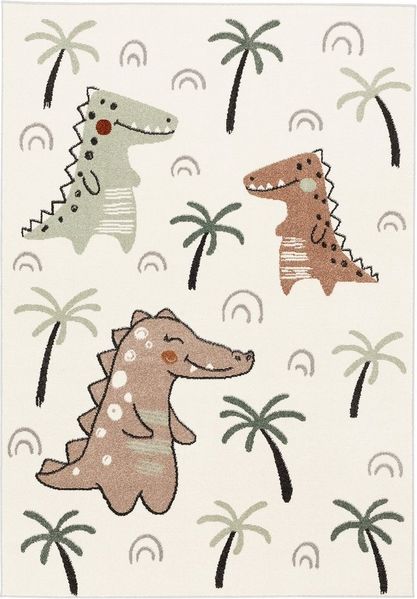 Pergamon Kinderteppich Kinder Teppich Softstar Kids Lustige Dinos, Rechteckig, Höhe: 11 mm