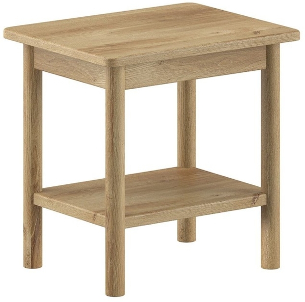 Nachtkonsole Olive 40 x 50.0 x 50 cm Eiche Furnier Natur