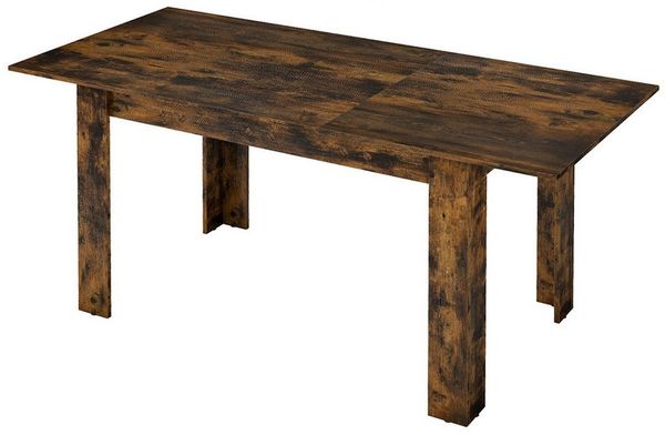 COSTWAY Esstisch, erweiterbar, für 4-6 Personen, bis 110 kg,120/158x70 cm
