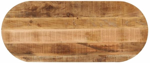 vidaXL Tischplatte 110x50x3,8 cm Oval Raues Massives Mangoholz 370117