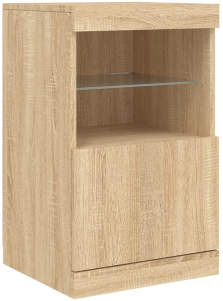 vidaXL Sideboard mit LED-Leuchten Sonoma-Eiche 164x37x67 cm 3209053 Bild 10