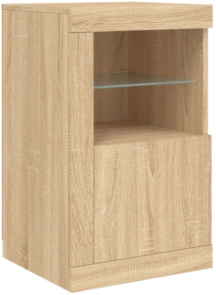 vidaXL Sideboard mit LED-Leuchten Sonoma-Eiche 164x37x67 cm 3209053 Bild 9
