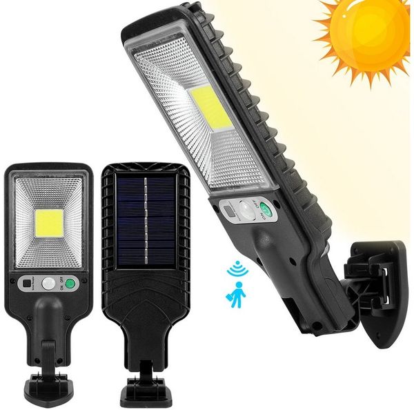 MUPOO LED Solarleuchte Solarleuchte für Außen,LED Solar Straßenlaterne, Solar Straßenlampe mit Bewegungssensor, 180° Einstellbar Solarlampe für Außenwand,Garten,Straße,Veranda