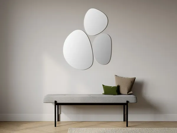 Vente-unique - SANIJI Spiegel Holz, Platte Transparent - B 1 cm x H 52 cm45 cm67 cm x L 30 cm40 cm50 cm