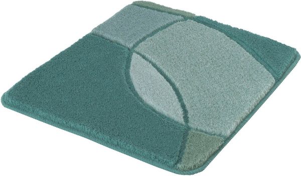 Kleine Wolke Badematte Kent, Höhe 20 mm, rutschhemmend beschichtet, fußbodenheizungsgeeignet, Polyacryl, rechteckig, Badteppich, modernes Design, Hoch-Tief Effekt, waschbar
