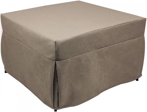 Dmora Pouf Arno, Mehrzwecksessel, Sitzsack, Hockerhocker, Made in Italy, 78x78 h45 cm, Taube