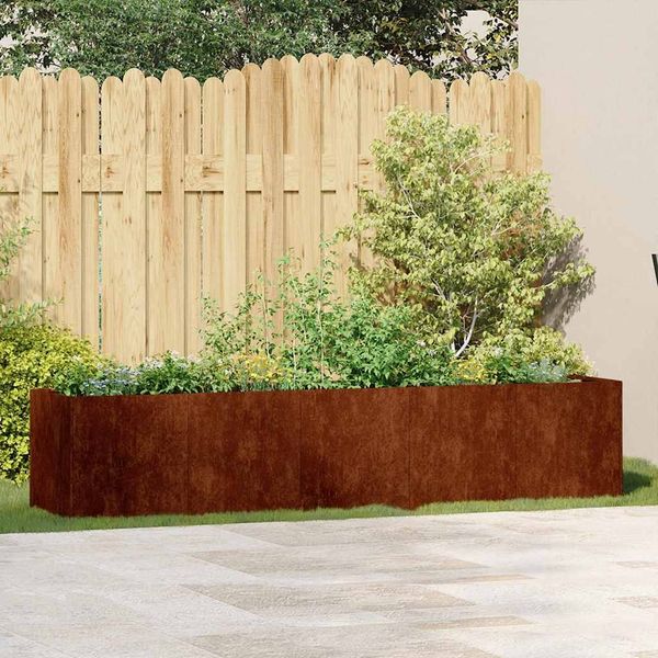 vidaXL Pflanzkübel Rostig 200x40x40 cm Wetterfester Stahl 860688