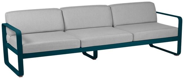 Bellevie 3-Sitzer Lounge-Sofa 21 Acapulcoblau 79 Flanellgrau