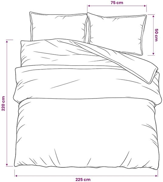 vidaXL Bettwäsche-Set, Baumwolle dunkelgrau, 225x220 cm Bild 6