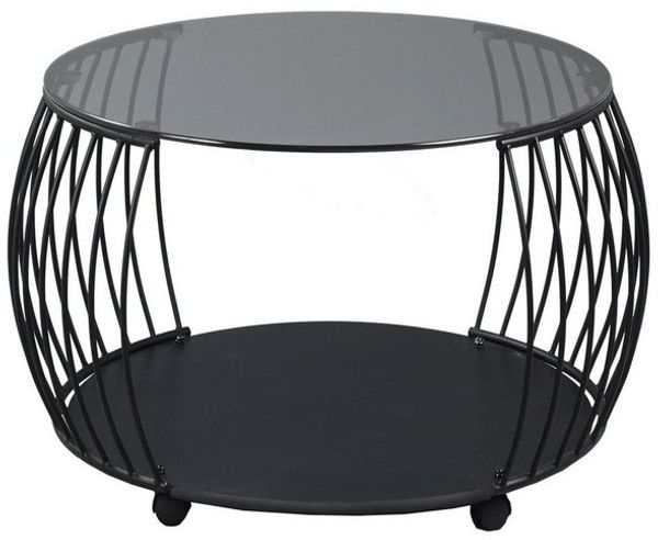 Couchtisch Sandau 1 / Shanghai 1, Grau, Schwarz, 60 x 46 x 60 cm Bild 2