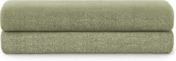 Blumtal Premium Frottier Handtücher Set mit Aufhängschlaufen - Baumwolle Oeko-TEX Zertifiziert, weich, saugstark - 2X Badetuch (70x140 cm), Pastel Green (Grün)