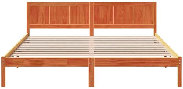 vidaXL Bettgestell Braun 200 x 200 cm Massivholz Kiefer 872178 Bild 5