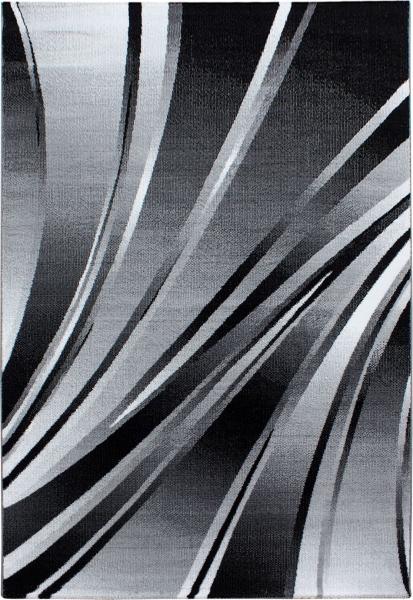 Kurzflor Teppich Paolo rechteckig - 120x170 cm - Schwarz