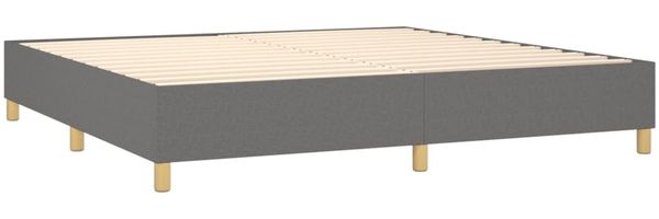 vidaXL Boxspringbett mit Matratze & LED Dunkelgrau 200x200 cm Stoff, Härtegrad: H2 [3135622] Bild 5