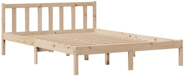 vidaXL Massivholzbett ohne Matratze 120x190 cm Kiefernholz 3306568 Bild 6