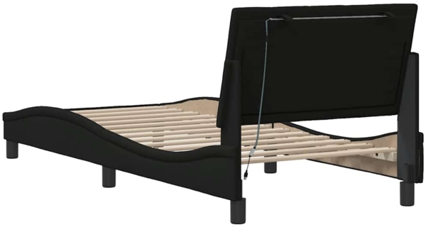 vidaXL Bettgestell ohne Matratze "Hanko" Schwarz 90x190 cm Stoff 3310428 Bild 7