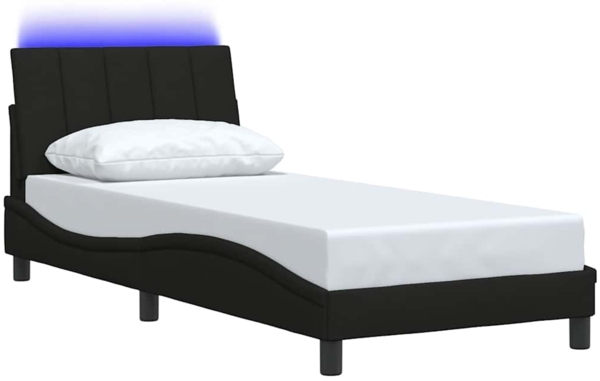 vidaXL Bettgestell ohne Matratze "Hanko" Schwarz 90x190 cm Stoff 3310428 Bild 4