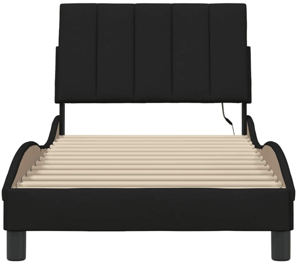 vidaXL Bettgestell ohne Matratze "Hanko" Schwarz 90x190 cm Stoff 3310428 Bild 5