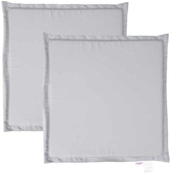 vidaXL Garten-Sitzkissen 2 Stk. Hellgrau 45 x 45 x 2 cm Quadratisch