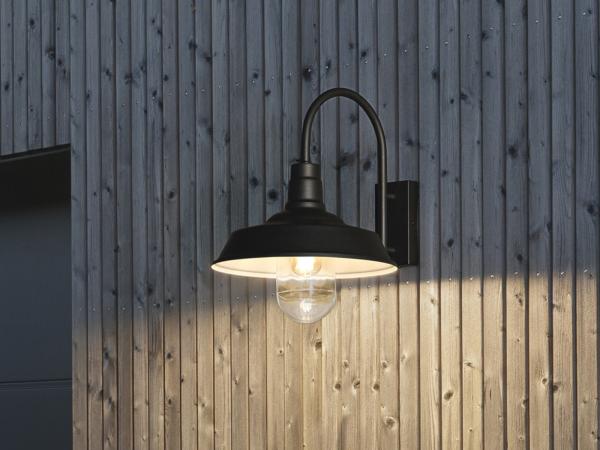 KONSTSMIDE Landhaus Außenwandlampe Trapani schwarz E27 IP44 340 x 425 x 425 mm