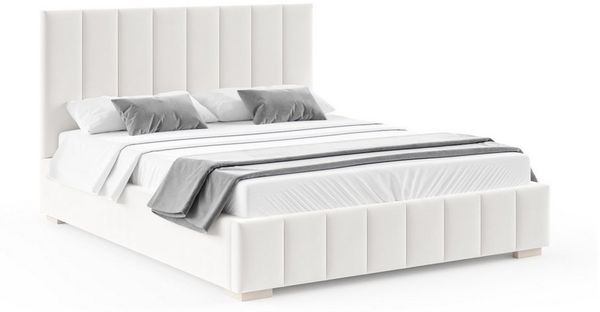 FDM Polsterbett DENTON modern mit Bettkasten MADE IN EU - mit hochwertigem Paris Bezug (verfügbar 90x200 120x200 140x200 160x200 180x200cm, Bettrahmen, Bett, mit großen gepolsterten Kopfteil, mit Bettkasten zum aufklappen), Hebbarer Metallrahmen, Bettk...