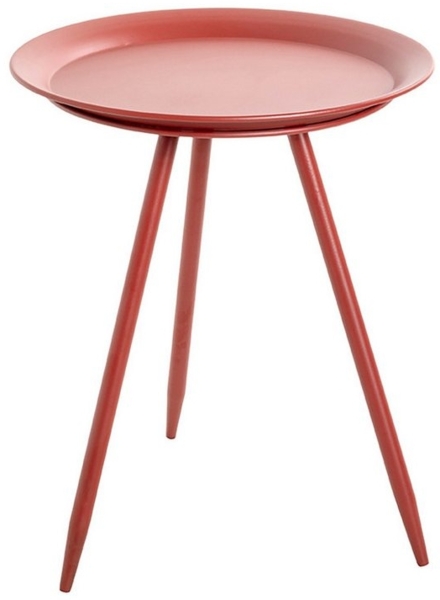 HAKU Möbel Beistelltisch, Metal, rot, Ø 38 x H 47 cm