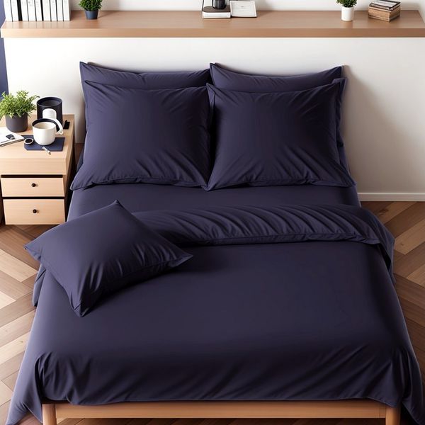 Cozyor Bettwäsche extra dick, weich, top Reissverschluss 135x200 155x200 155x220 200x200, Mikrofaser, 2 teilig, dunkelblau Ocean, Bettbezug + Kissenbezug 80x80, für Allergiker, weich
