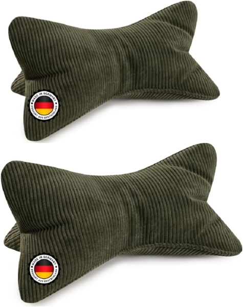 BONVIONN Leseknochen SELMA - ca. 42 x 22 cm - 2er Set dunkelgrün