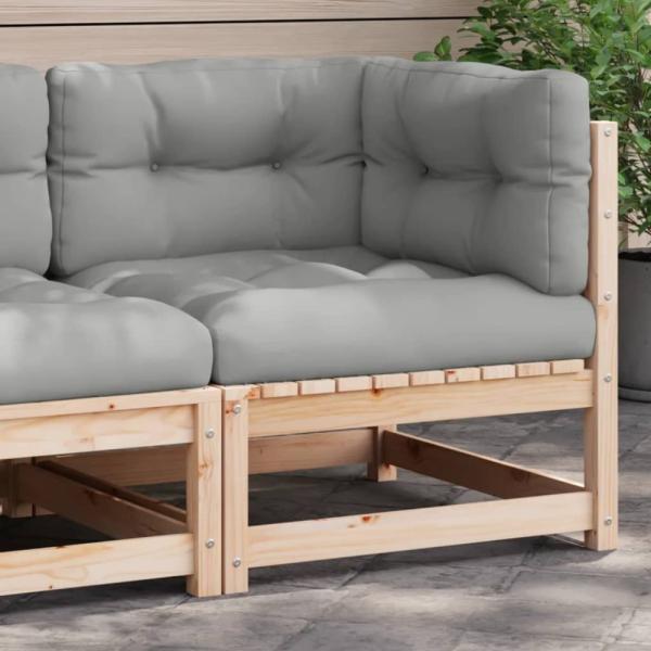 vidaXL Garten-Ecksofa mit Kissen Massivholz Kiefer 838062