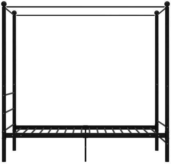 vidaXL Himmelbett Schwarz Metall 90x200 cm 325051 Bild 3