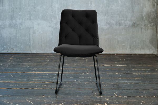 KAWOLA Stuhl NEW CHARME Esszimmerstuhl Velvet schwarz 87 x 66 x 52 cm