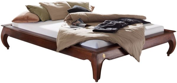 Bett Akazie 180 x 200 x 42 nougat lackiert OPIUM #264