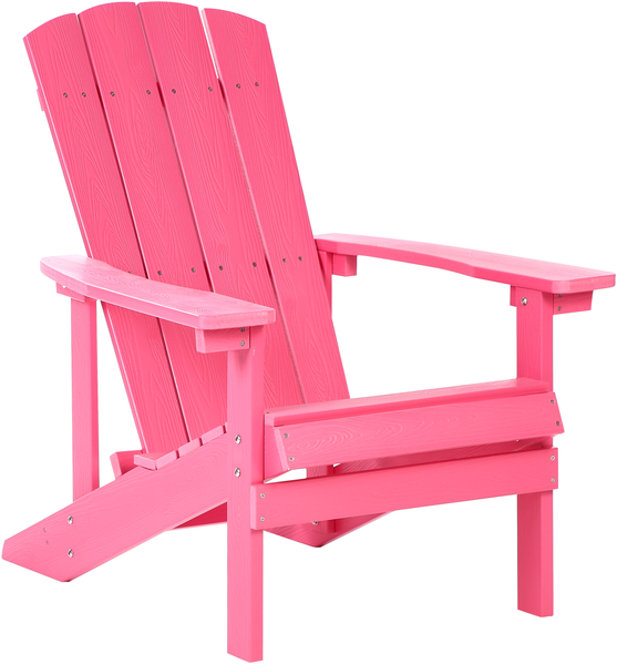 ADIRONDACK Gartenstuhl Rosa, wetterfestes Kunstholz, Retro-Design, 88x75x88 cm