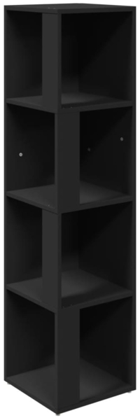 vidaXL Eckregal Schwarz 33x33x132 cm Holzwerkstoff 809036