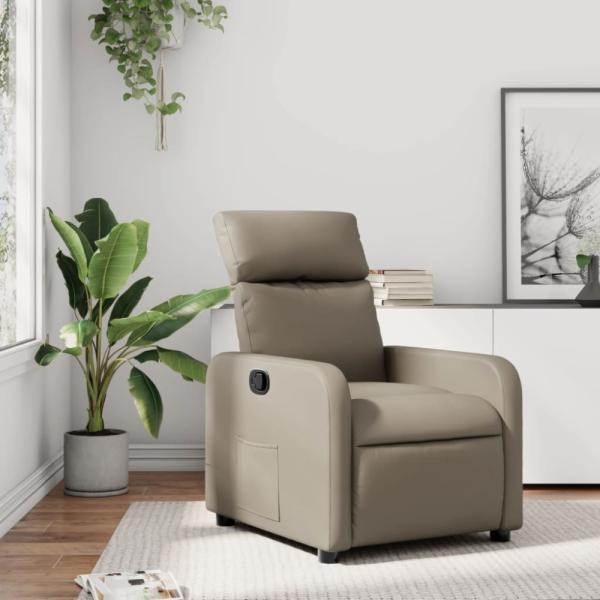 vidaXL Relaxsessel Cappuccino-Braun Kunstleder 374189