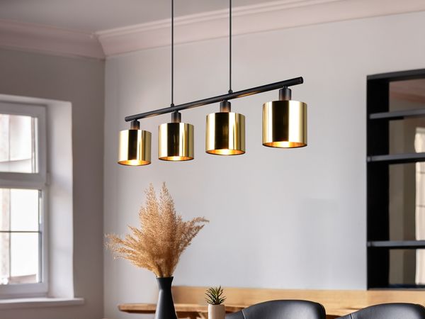 Reality Pendelleuchte Jason ohne Leuchtmittel 150 x 75 cm gold 4 W warmweiß