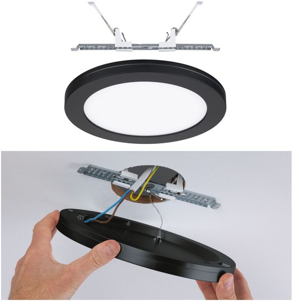 Paulmann 93097 LED Einbaupanel Cover-it rund 225mm 4000K schwarz