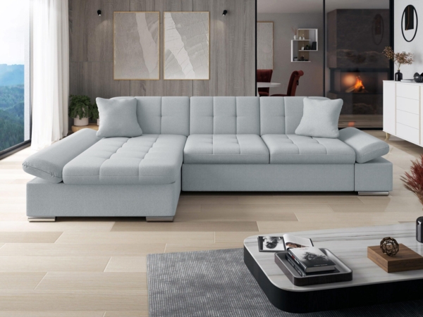 Ecksofa Malwi (Farbe: Cruz 80, Seite: Links)