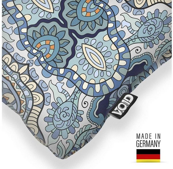 VOID Kissenbezug, (1 Stück), Orientalisch Muster Blau Orient Ethno Blumen Blumenr blumenmuster
