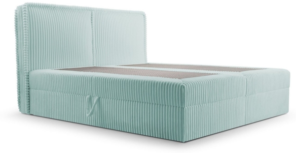 MOEBLO Boxspringbett Bett 04 (Bonell, Topper, Doppelbett gepolstertes Kopfteil mit Bettkasten Boxspringbett, aus Cord, Polsterbett Kontinentalbett), Boxspring, (BxHxT):143/163/183x113x214cm Bild 3