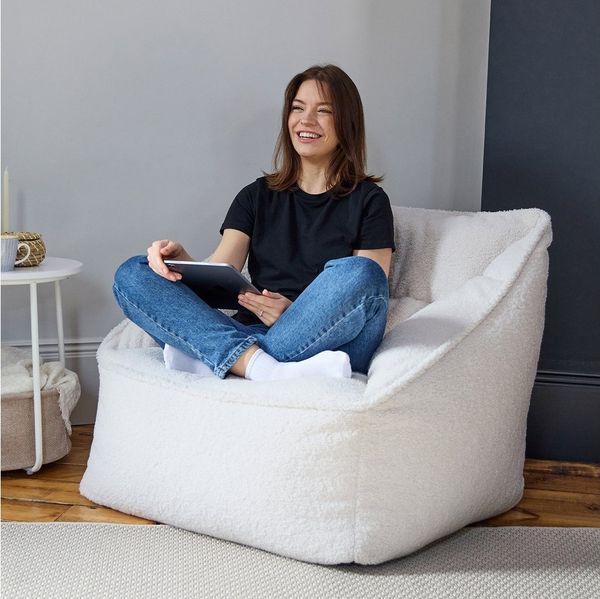 icon Sitzsack Sitzsack Sessel aus Sherpa Flauschig „Borg", Sitzsack XXL, Made in Germany, für Erwachsene & Kinder, für Wohnzimmer
