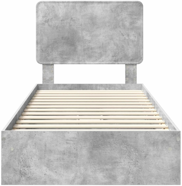 vidaXL Aufbewahrungsbett Beton Grau 90x190 cm Holzwerkstoff 3412731 Bild 7