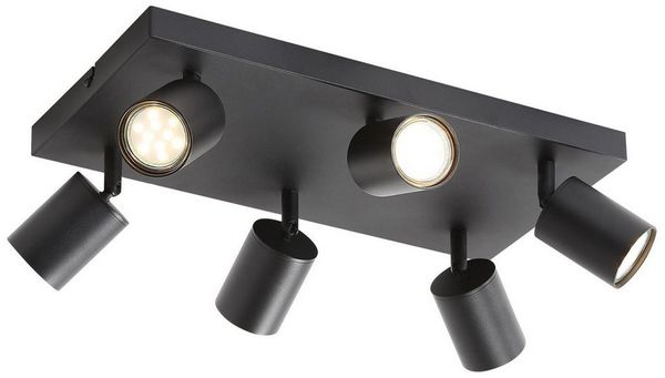 Nettlife Deckenstrahler Deckenstrahler Weiß GU10 4/6 Flammig, 330° Schwenkbar, LED wechselbar, für Wohnzimmer Schlafzimmer Küche Flur