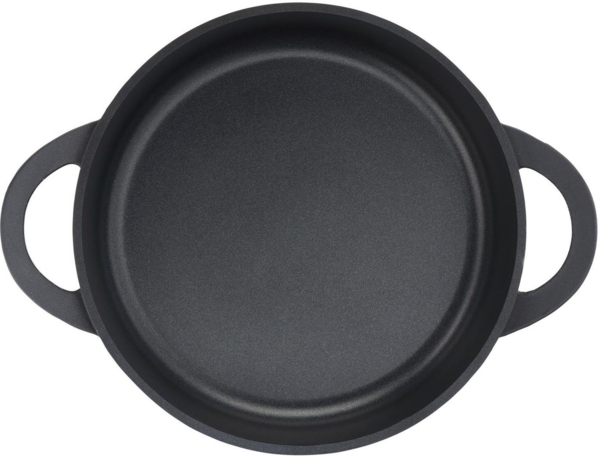 TEFAL E21872 TRATTORIA Servierpfanne 28cm | Aluguss | Gussdeckel | Antihaft-Beschichtung | gute Wärmespeicherung | Silikon Griffschutz inklusive | Schmorpfanne | induktionsgeeignet Bild 2