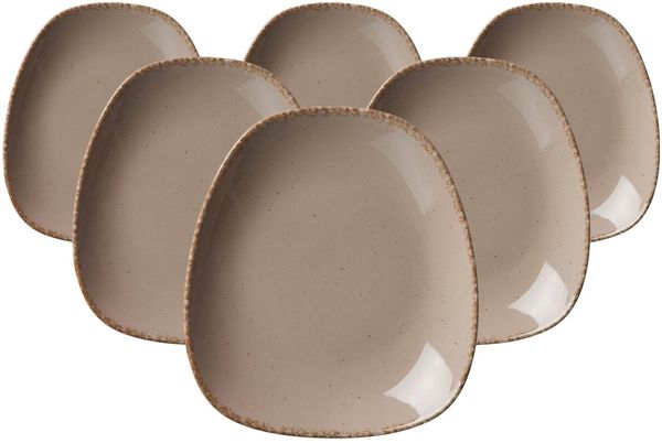Ritzenhoff & Breker Casa Beilagenteller 19 x 16,5 cm 6er Set grau