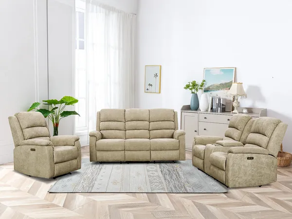 Vente-unique - NEVERS Sofa Stoff Schokoladenbraun - B 95 cm x H 103 cm x L 187 cm