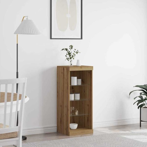 vidaXL LED-Sideboard Artisan-Eiche 41 x 37 x 100 cm Holzwerkstoff 863055