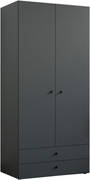 INOSIGN Kleiderschrank Jersey Schlafzimmerschrank Garderobe Schrank (1-St, Drehtürenschrank mit modernen Griffen Otto´s Choice) Drehtürenschrank mit 2 Schubladen - (B/T/H) 85/52/176 cm